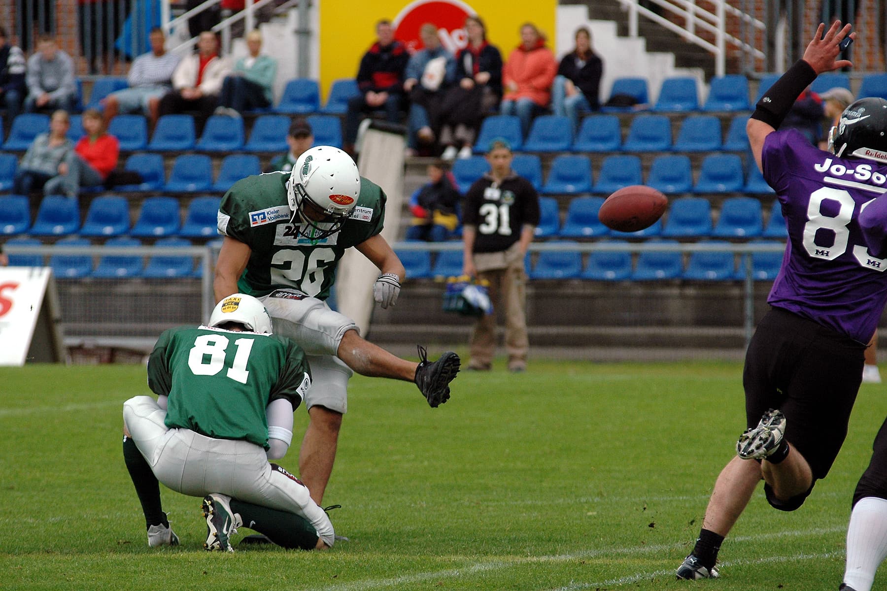 football game — a football game, not this one
